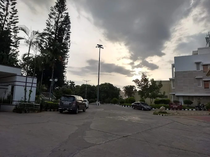 Peaceful hotel premises at Padmavathy Nilayam Tirumala